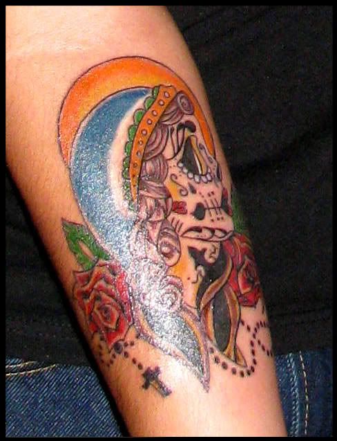 sugar skull tattoo images. gypsy sugar skull tattoo Image