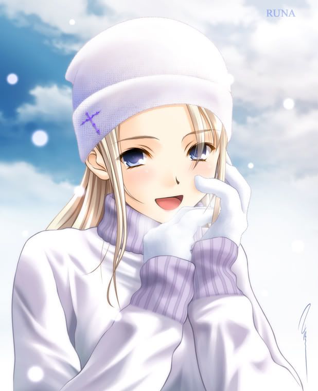 anime snow girl..,