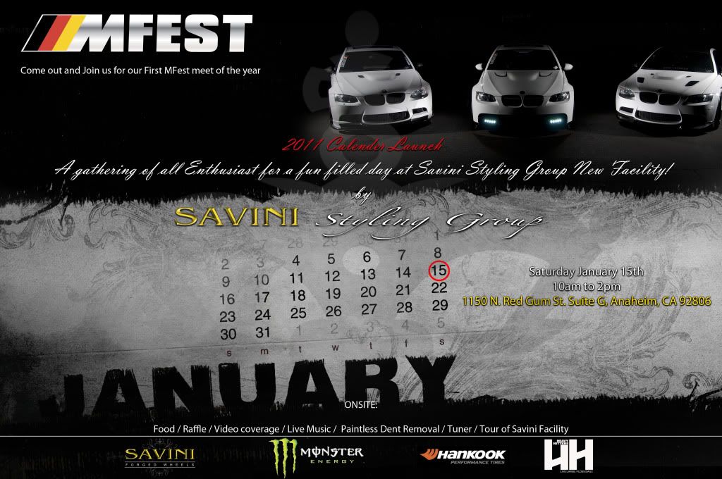 January 15 2011 Saturday Official Mfest calendar launch x Savini Open House