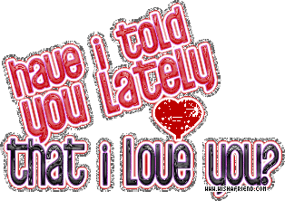 I Love You glitter graphic
