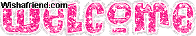 Welcome glitter graphic
