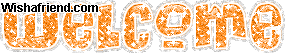 Welcome glitter graphic