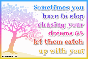 Stop Chasing Your Dreams