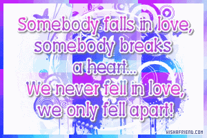 We Only Fell Apart