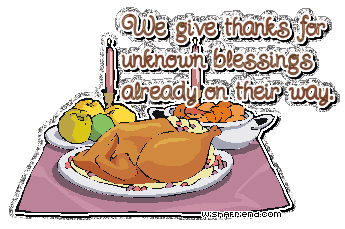 We Give Thanks For Unknown Blessings picture