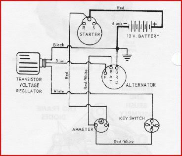 Delco Remy Alternator Wiring Diagram on Transistor Voltage Regulator And Ammeter Here S The Wiring Diagram