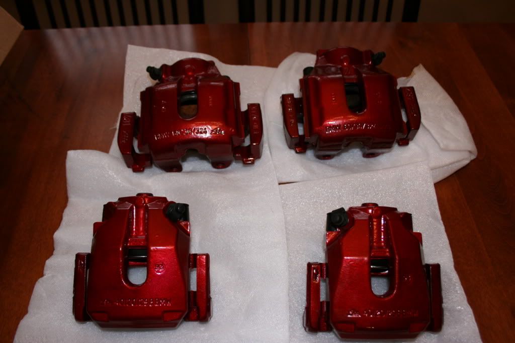 F/S calipers e38/e39 powdercoated mag red