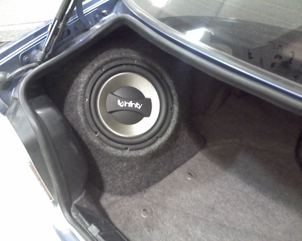 custom made rear sub box and kick panel speaker mounts