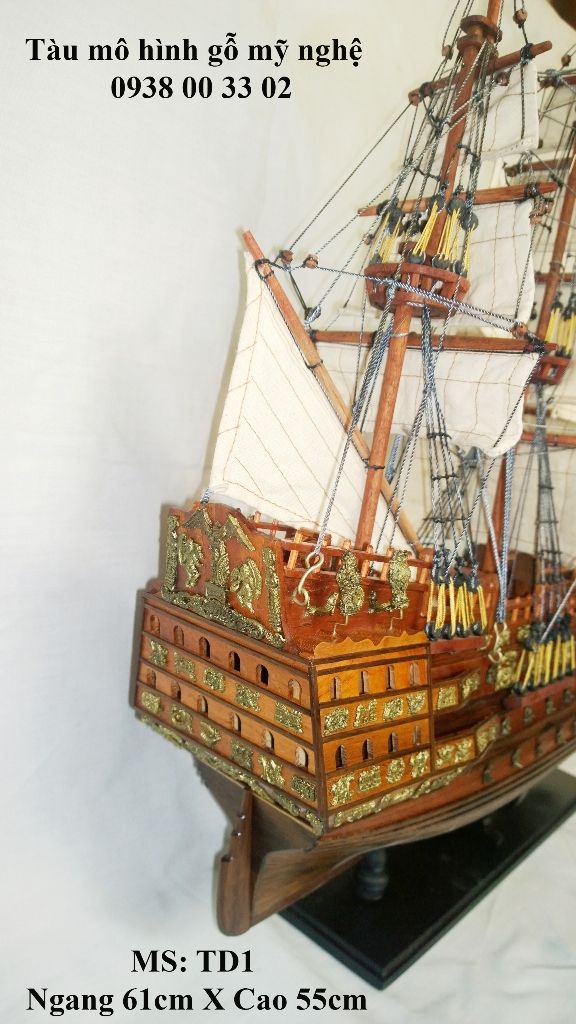 Bán tàu mô hình bằng gỗ mỹ nghệ - 15
