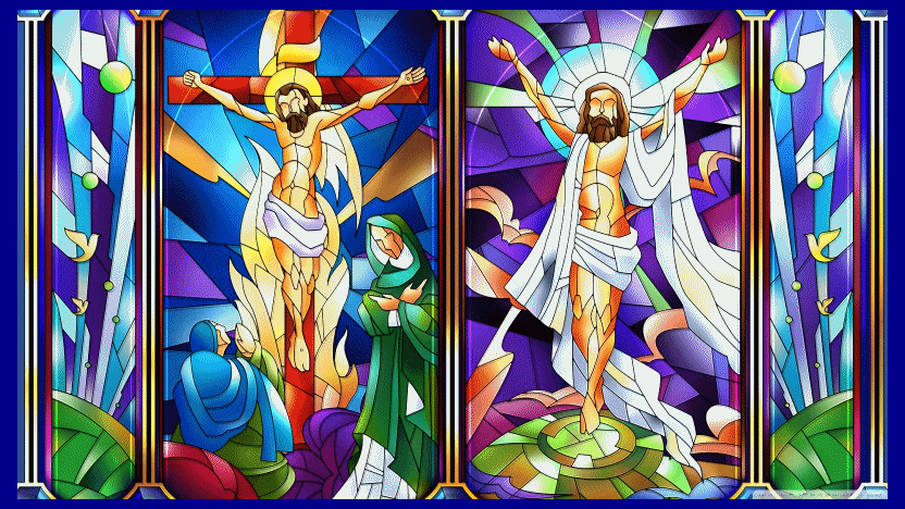 animated easter photo: Happy Easter Stained Glass Windows In Church Animated By Angellovernumberone HappyEasterStainedGlassInChurchAnimatedByAngellovernumberone.gif