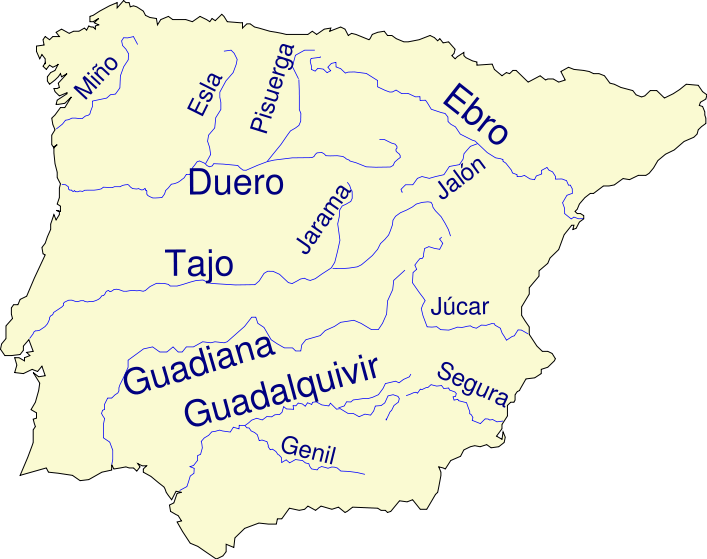Riverine Map of Spain