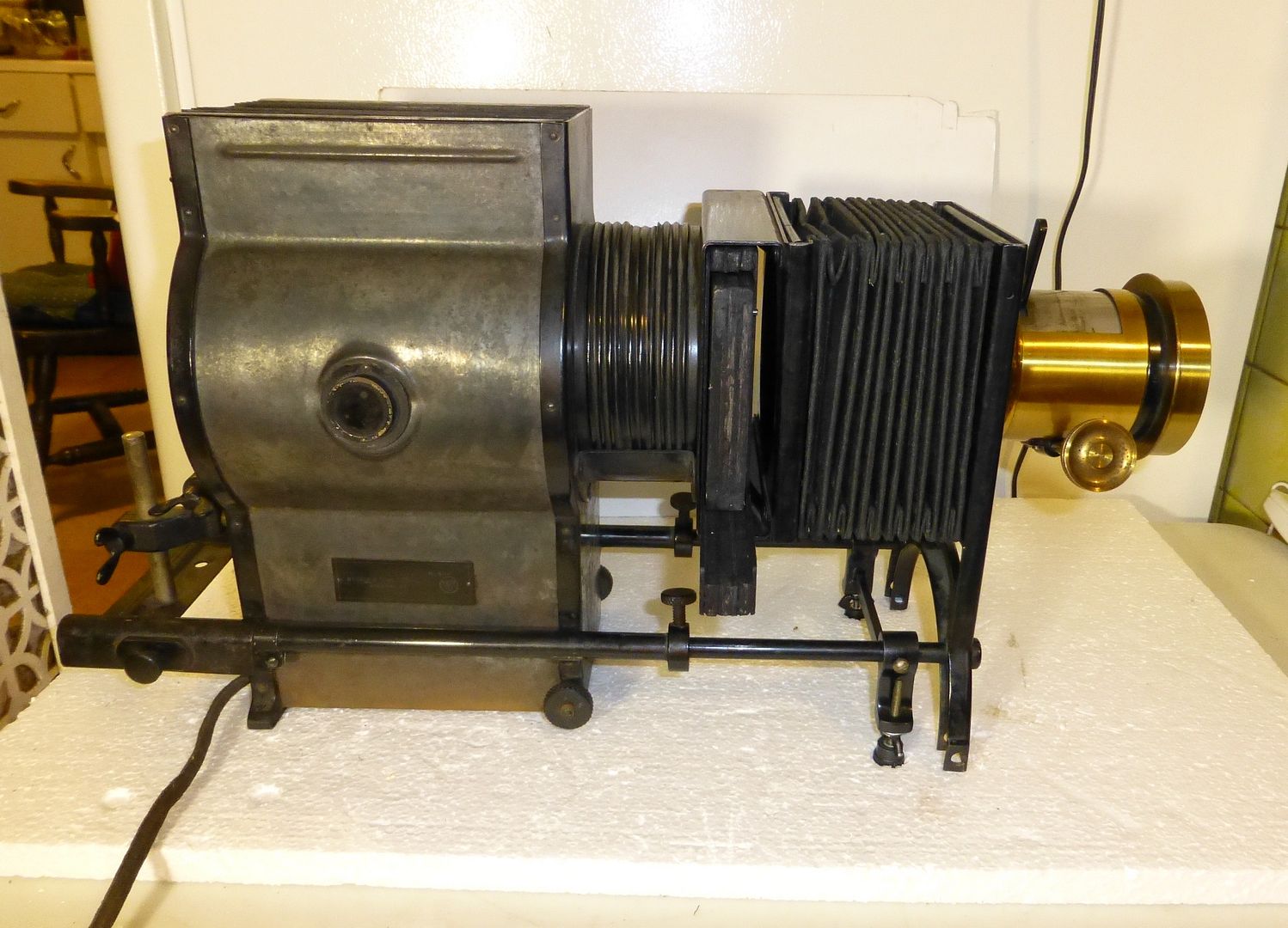 Rare Antique Magic Lantern Glass Slide Projector Bausch & Lomb Large