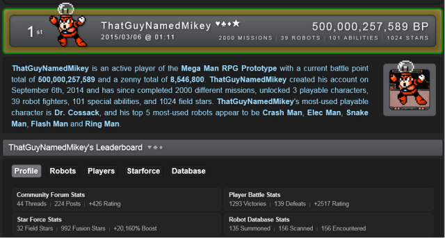 The 4th and 5th milestones are quite special, indeed, though, I've not only SURPASSED MegaBossMan's Player Battle rating (which was 2,497 when this post was made), but, I'm ALSO officially the first to have a PB rating of at least 2,500. It's astonishing to think that I've done all this in 6 months. Mind-boggling, really. A LOT of dedication and perseverance was needed to do everything I've accomplished; Boss and Tails will be the first to tell you that making the extra effort in this game pays off in dividends. So? Go on. Go get all the Star Force. Go complete 2,000 Missions. Go do all of that, and then some; if an idjit like me can do it, why can't you?