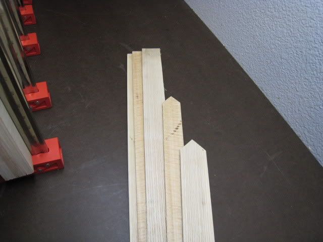 Strips ready for gluing