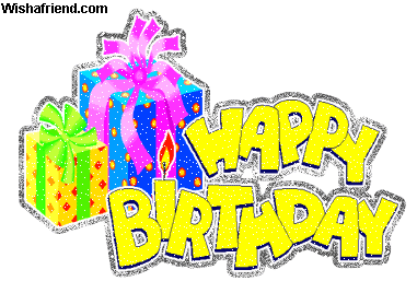 Happy Birthday glitter graphic