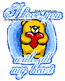 I Love You glitter graphic