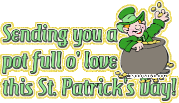 St. Patrick's Day glitter graphic
