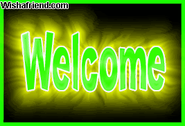 Welcome glitter graphic