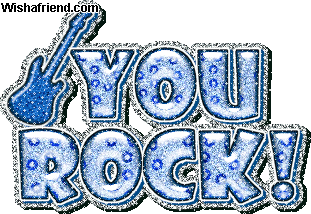 You Rock glitter graphic