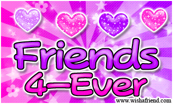 Girly Friendship Facebook Graphic - Friends 4-Ever