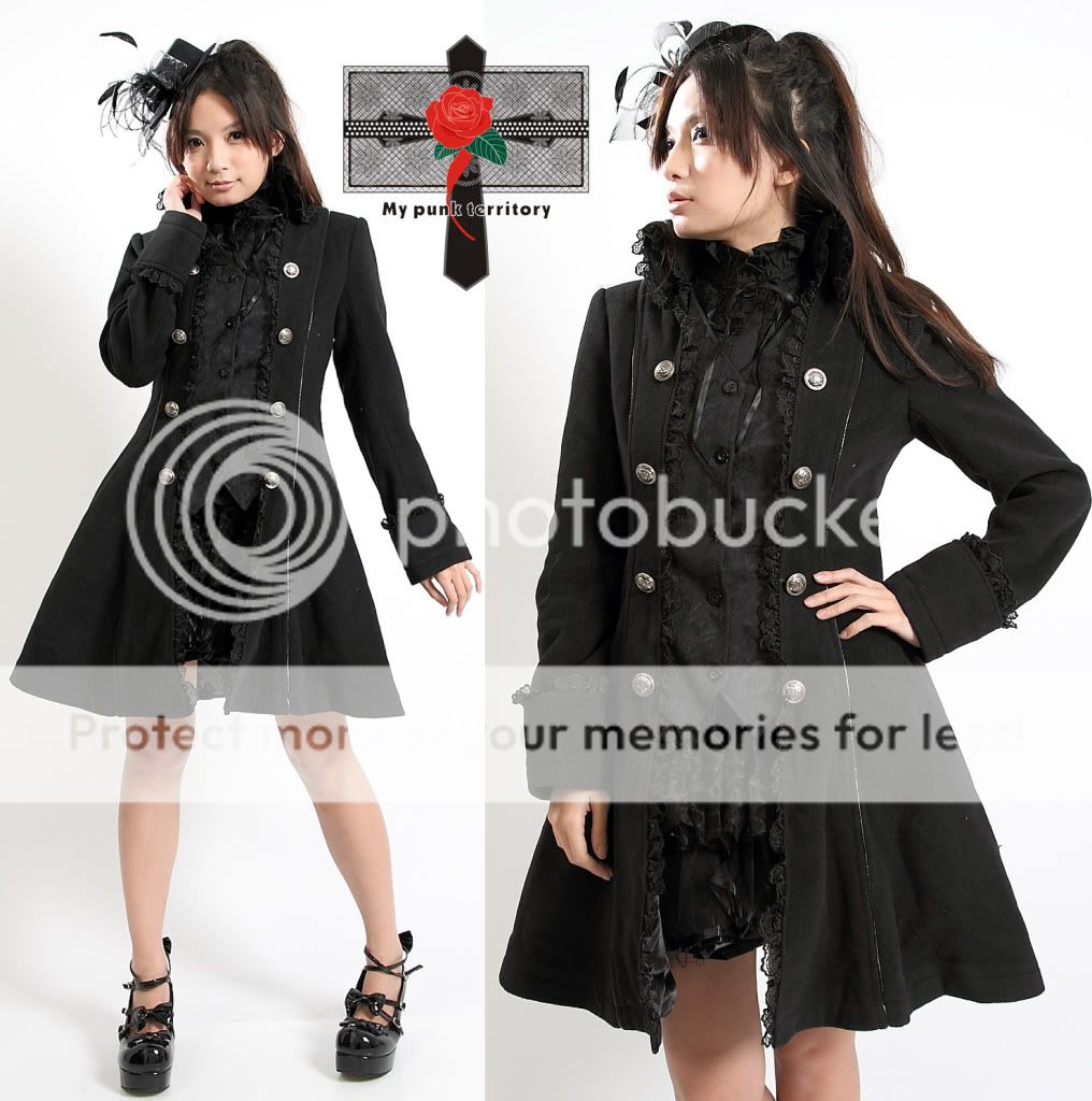 Retro Visual Kei EGL Floral Corset Vampire Gothic Coat  