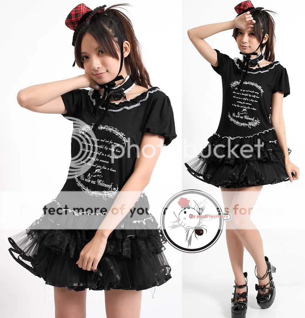 Gothic Sweet Lolita Rose Frills Choker Laced CUTE Top  