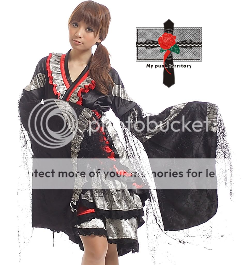 Gothic Lolita FIERCE RED Royal GLAMOROUS Lolita Kimono  