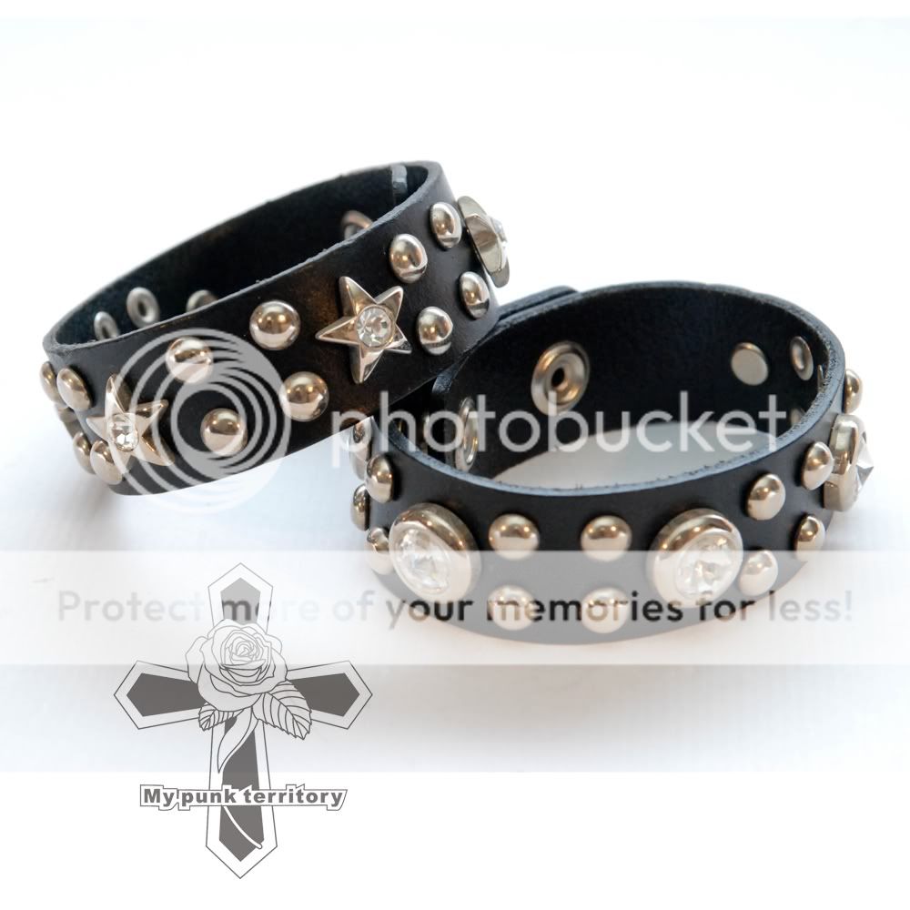 Jrock MILKY WAY Star Studs Sparkling Rock Emo Bracelet  