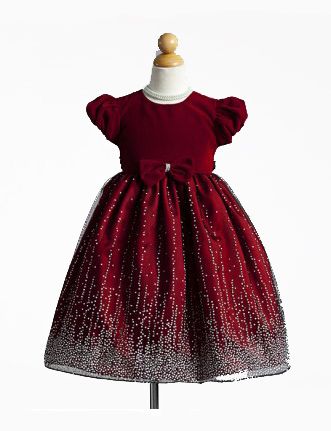 NWT Precious Velvet Top Sparkle Skirt Holiday Flower Girl Dress Crayon ...