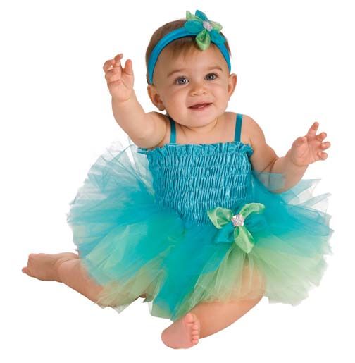 Adorable Baby Girl Tutu Dress Diaper Cover Hairband Aqua or Purple 6 