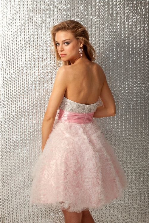 Clarisse Short Pink Prom Dress 11716, Back photo IRClarisse17116Back.jpg