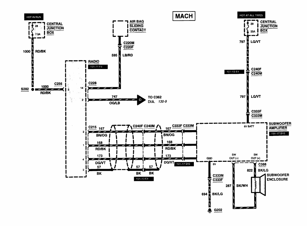 Speaker wiring diagram 1998 ford explorer #10