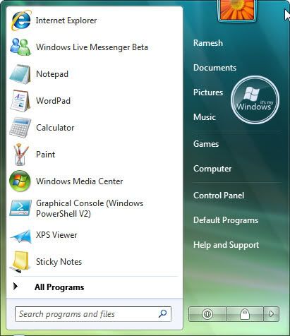 Start menu